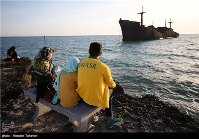 مسافران نوروزی در جزیره کیش