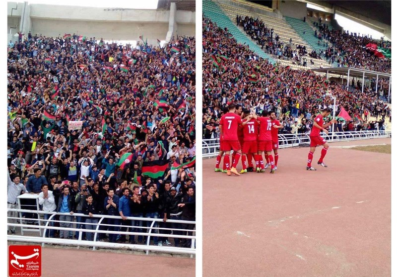 فیلم لحظه صعود تیم ملی فوتبال افغانستان به جام ملت‌های آسیا و شادی مهاجرین در تهران