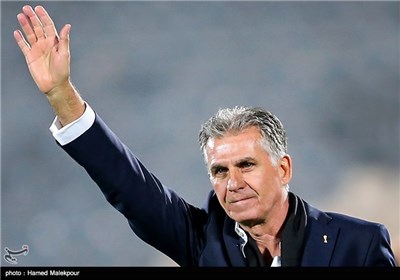 کارلوس کی‌روش سرمربی تیم ملی فوتبال ایران در پایان بازی