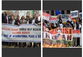 تظاهرات تجزیه‌طلبان «سیک‌» و «کشمیری‌ها» علیه دولت مودی در واشنگتن + تصاویر