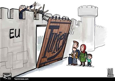 کاریکاتور/ اروپا و ممانعت از مهاجرت مردم جنگزده