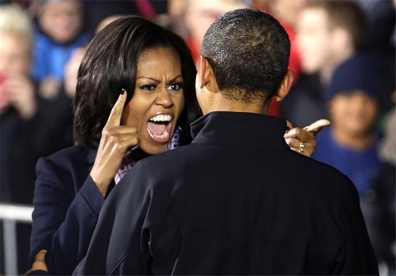 عکس/ وقتی اوباما و همسرش برای بچه‌ها قصه ترسناک تعریف می‌کنند