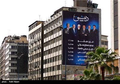 معرکة الانتخابات البرلمانیة فی شوارع دمشق