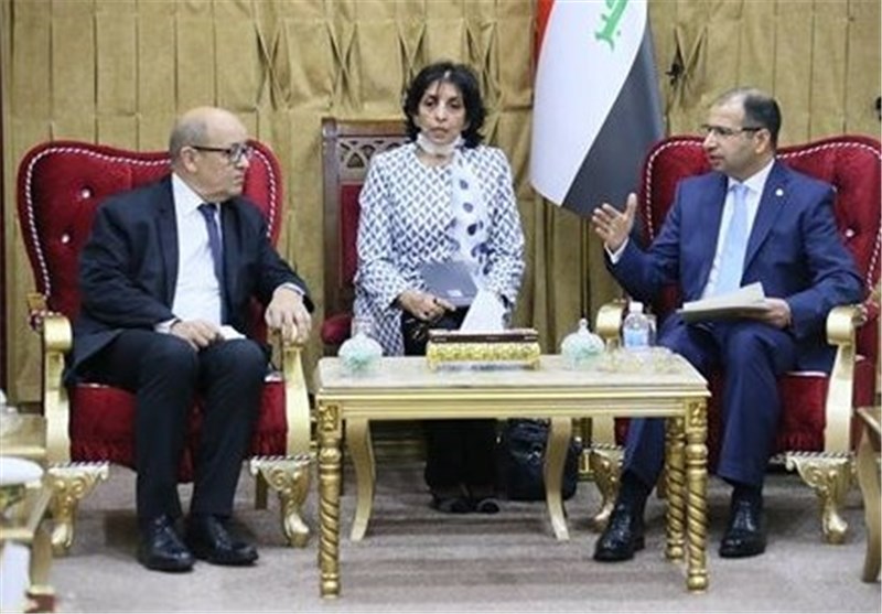 وزیر دفاع فرانسه به دیدار رئیس پارلمان عراق رفت
