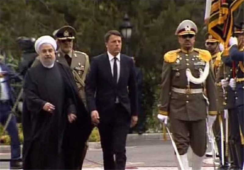 استقبال رسمی روحانی از نخست وزیر ایتالیا