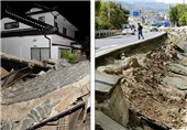 10 کشته و صدها زخمی در زلزله ژاپن+تصاویر