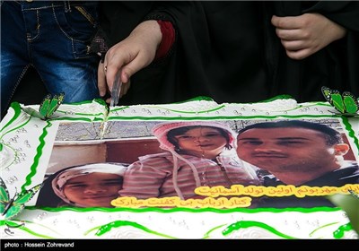 کیک تولد شهید مدافع حرم عبدالله باقری