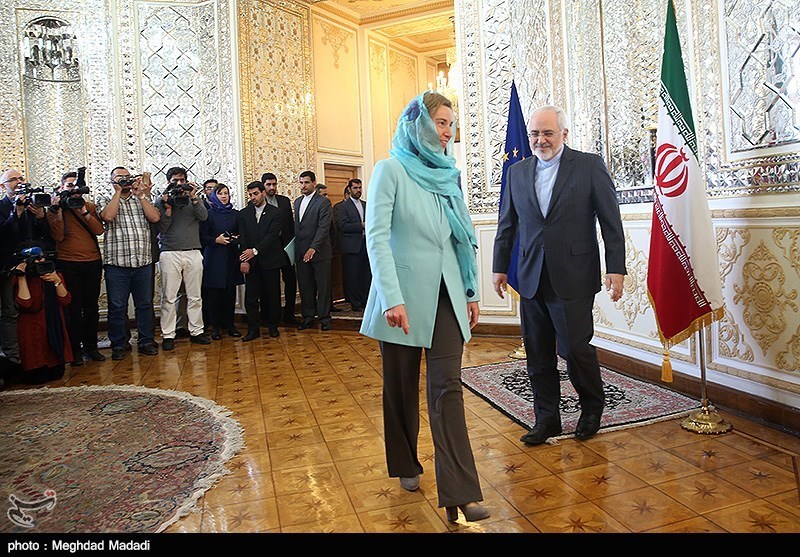 Iran’s Zarif, EU’s Mogherini Issue Joint Statement after Talks in Tehran