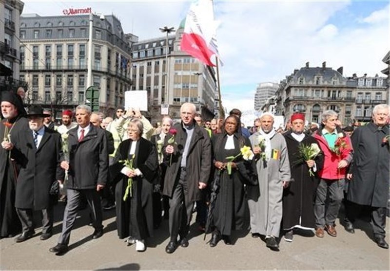 Thousands Hold March against Hate in Brussels