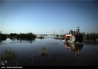 پیشروی سیل در شوشتر - خوزستان