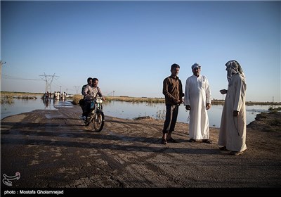 پیشروی سیل در شوشتر - خوزستان