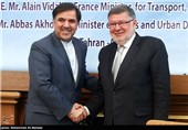 دیدار آلن ویدالیس وزیر حمل و نقل فرانسه  با اخوندی وزیر راه و شهرسازی