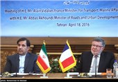 دیدار وزیرحمل و نقل فرانسه  با وزیر راه و شهرسازی ایران