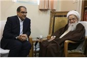 وزیر بهداشت با آیت‌الله صافی گلپایگانی دیدار کرد