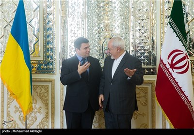 گفتگو پاولو کلیمکین وزیر امور خارجه اوکراین با محمد جواد ظریف وزیر امور خارجه ایران