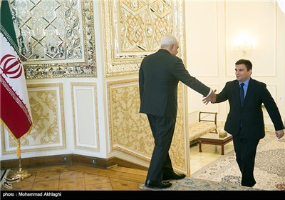 دیدار پاولو کلیمکین وزیر امور خارجه اوکراین با محمد جواد ظریف وزیر امور خارجه ایران