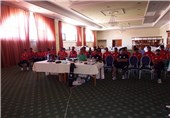 جلسه فنی کی‌روش با بازیکنان پیش از مصاف با قرقیزستان