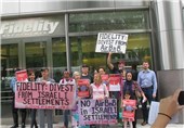 تجمع اعتراضی فعالین آمریکایی به سرمایه‌گذاری شرکت‌های املاک در سرزمین‌های اشغالی فلسطین+عکس