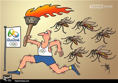 کاریکاتور/ المپیک 2016 با پشه های ناقل ویروس زیکا