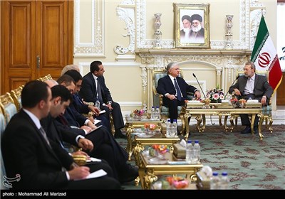 دیدار ادوارد نعلبندیان وزیر خارجه ارمنستان با علی لاریجانی رئیس مجلس شورای اسلامی