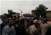 مراسم تشییع پیکر شهید مدافع حرم در رشت برگزار شد