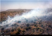 20 هکتار از مراتع بوئین و میاندشت آتش گرفت