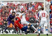 تساوی اسپانیا و جمهوری چک در نیمه اول
