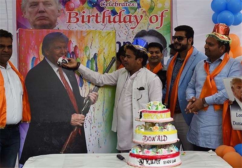 برگزاری جشن تولد «ترامپ» در هند + عکس