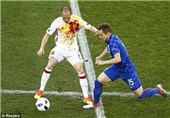 تساوی اسپانیا و کرواسی در نیمه اول