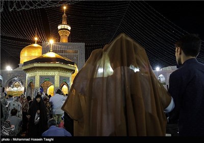 Iranian Worshippers Hold Vigil at Imam Reza Shrine in Mashhad