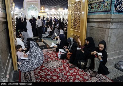 Iranian Worshippers Hold Vigil at Imam Reza Shrine in Mashhad