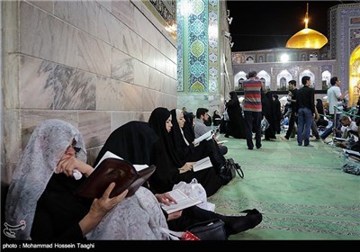 Iranian Worshippers Hold Vigil at Imam Reza Shrine in Mashhad