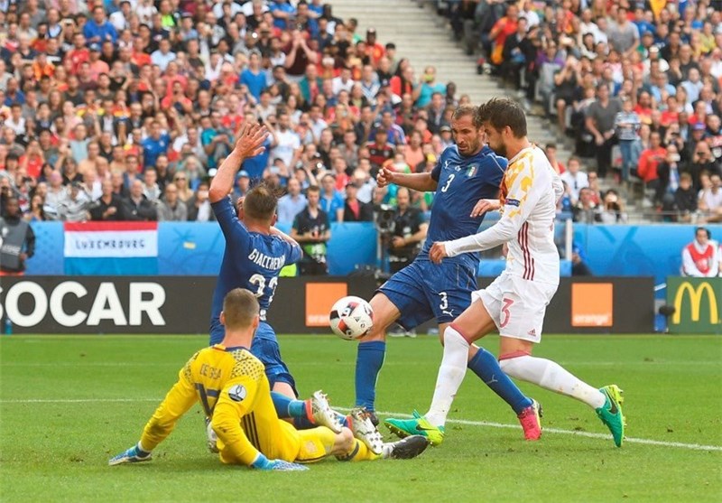 پیروزی ایتالیا مقابل اسپانیا در نیمه نخست