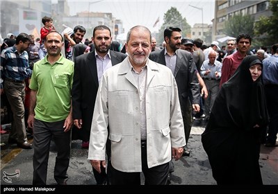حضور سردار اسماعیل احمدی مقدم در راهپیمایی روز قدس - تهران