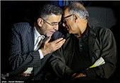 مرحوم عباس کیارستمی کارگردان سینما و حجت‌الله ایوبی رئیس سازمان سینمایی