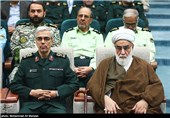 حجت الاسلام محمدی گلپایگانی رئیس دفتر مقام معظم رهبری و سرلشکر محمد باقری رئیس جدید ستاد کل نیروهای مسلح 