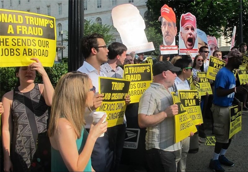 Anti-Trump Protesters Hold Rally ahead of the Republican National Convention