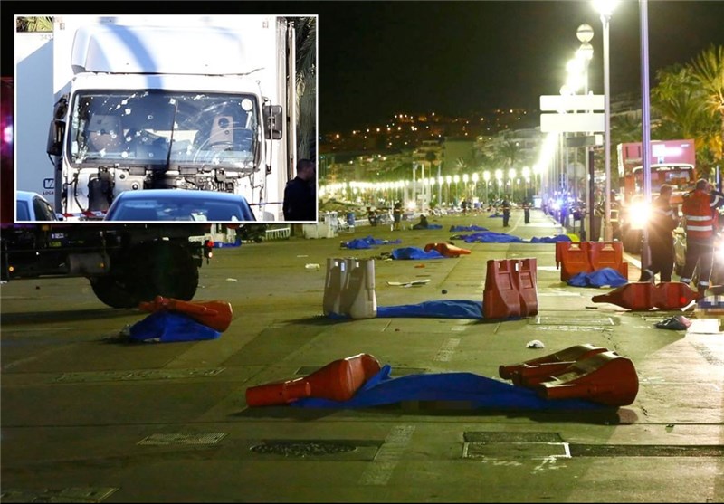 «کامیون وحشت» در فرانسه/حمله تروریستی جشن ملی را عزا کرد/84 نفر کشته شدند + تصاویر و فیلم