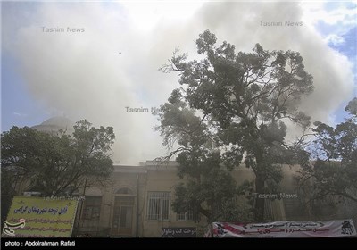 آتش سوزی در میدان تاریخی امام (ره) همدان