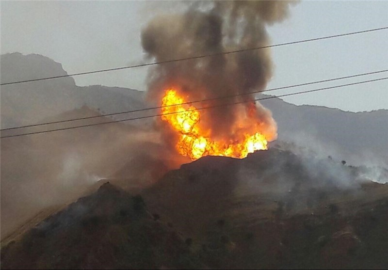 آتش‌سوزی در خط لوله اتیلن غرب کشور/ تلاش برای مهار آتش ادامه دارد + تصاویر