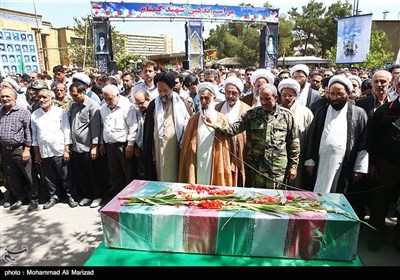 تشییع شهید گمنام در سازمان صنایع هوایی
