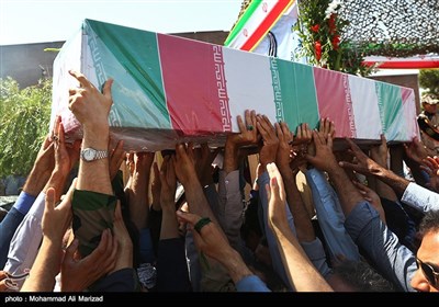 تشییع شهید گمنام در سازمان صنایع هوایی