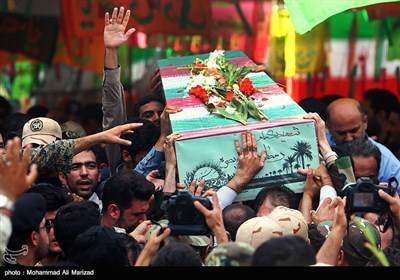 تشییع شهید گمنام در سازمان صنایع هوایی