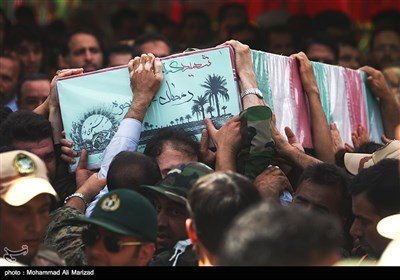 تشییع شهید گمنام در سازمان صنایع هوایی