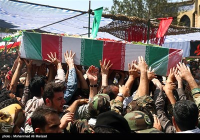 تشییع شهید گمنام در سازمان صنایع هوایی