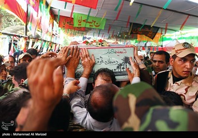 تشییع شهید گمنام در سازمان صنایع هوایی