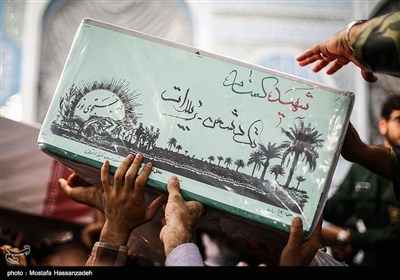 مراسم استقبال از سه شهید گمنام در گرگان