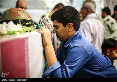 مراسم استقبال از سه شهید گمنام در گرگان