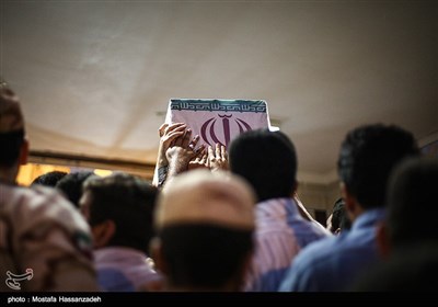 مراسم استقبال از سه شهید گمنام در گرگان