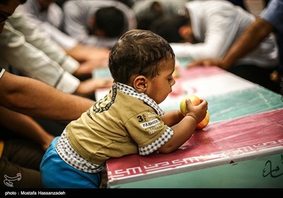 مراسم استقبال از سه شهید گمنام در گرگان